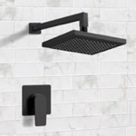 Remer SS41 Matte Black Shower Faucet Set with 8